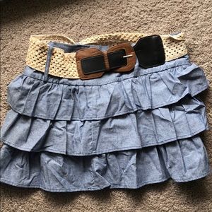 Wet Seal blue jean mini skirt